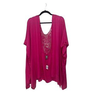 VINCE CAMUTO Women Bright Pink Cardigan one size ONE